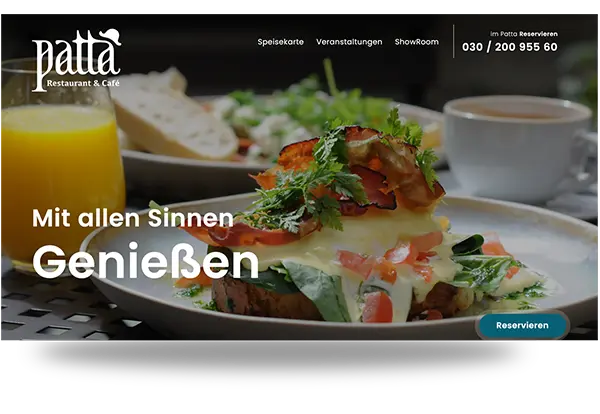 Responsive Website und emotionales Webdesign für ein Berliner Restaurant – Portfolio UX Amp