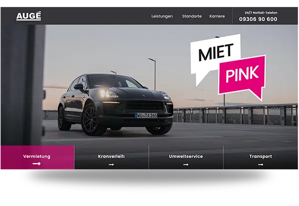 Modernes und barrierefreies Webdesign für eine Autovermietung – Umgesetzt von UX Amp
